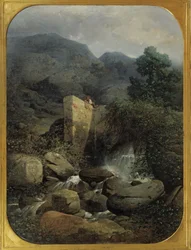 Eine Landschaft. Erinnerung an die Pyrenäen.